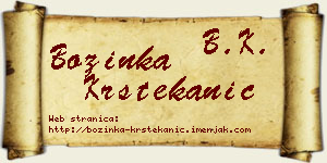 Božinka Krstekanić vizit kartica